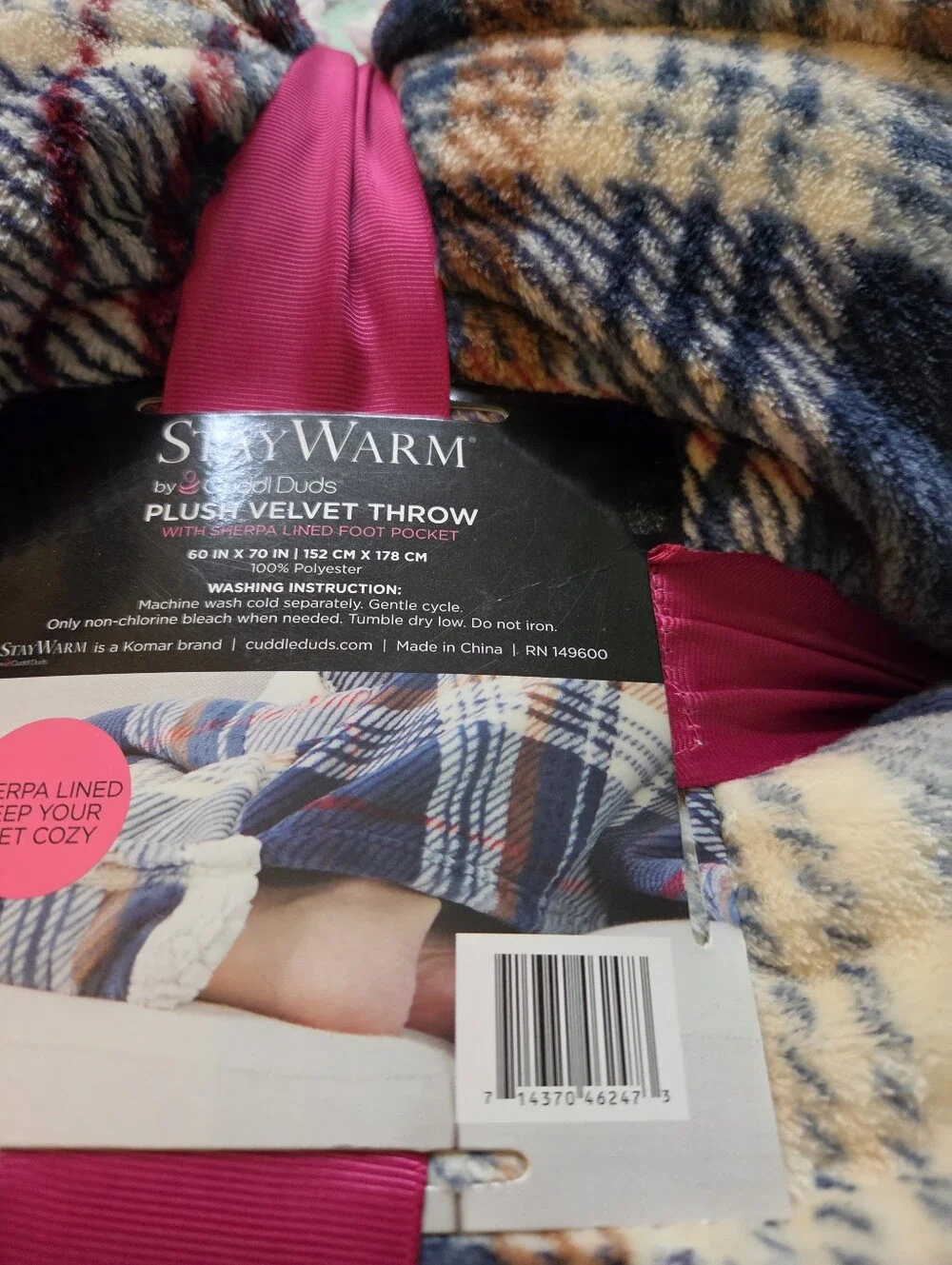 Cuddl Duds Cozy Plush Sherpa Blanket 60 x 70 Stay Warm Super Soft Luxury Throw